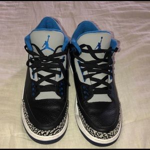 Jordan 3 black and blue